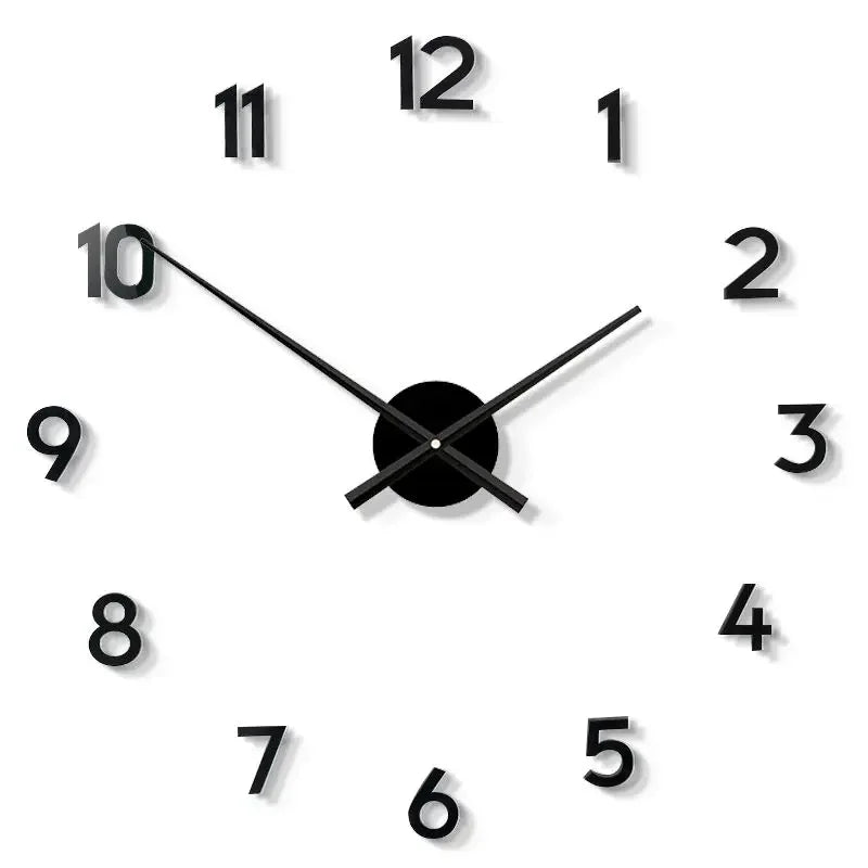 horloge murale moderne minimaliste quartz marron noir doré aiguille simple face unique