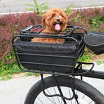 panier vélo métallique noir sacoche tissu accessoires montage rustique utilitaire commuting touring chien poodle