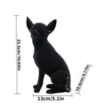 statues chiens or noir moderne décoration intérieure élégante collectible animaliaux