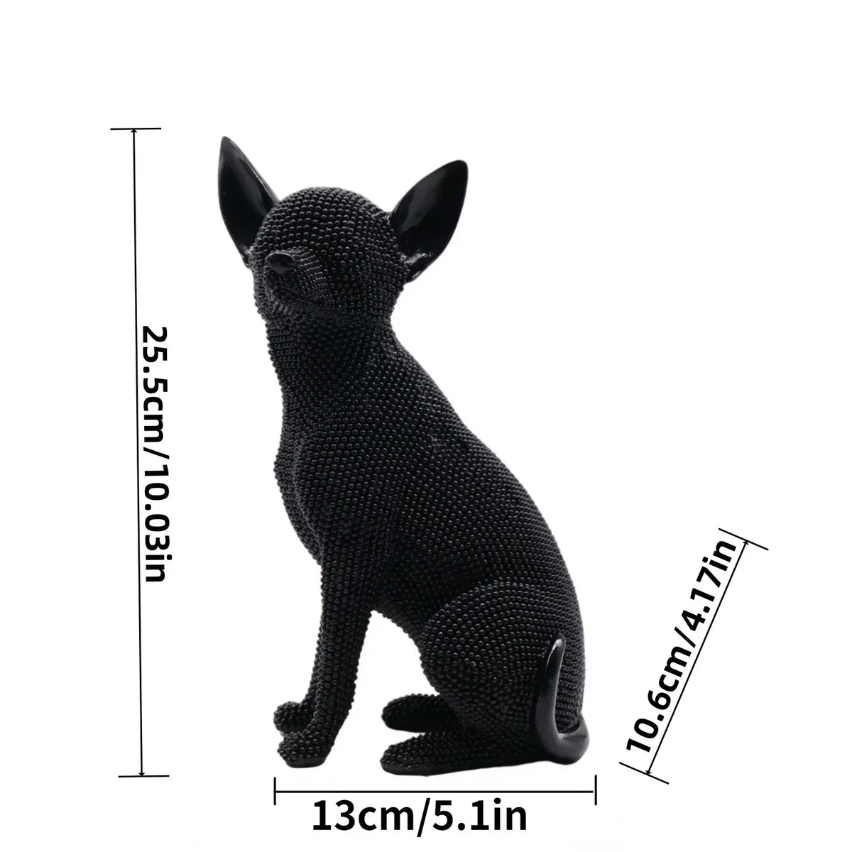 statues chiens or noir moderne décoration intérieure élégante collectible animaliaux