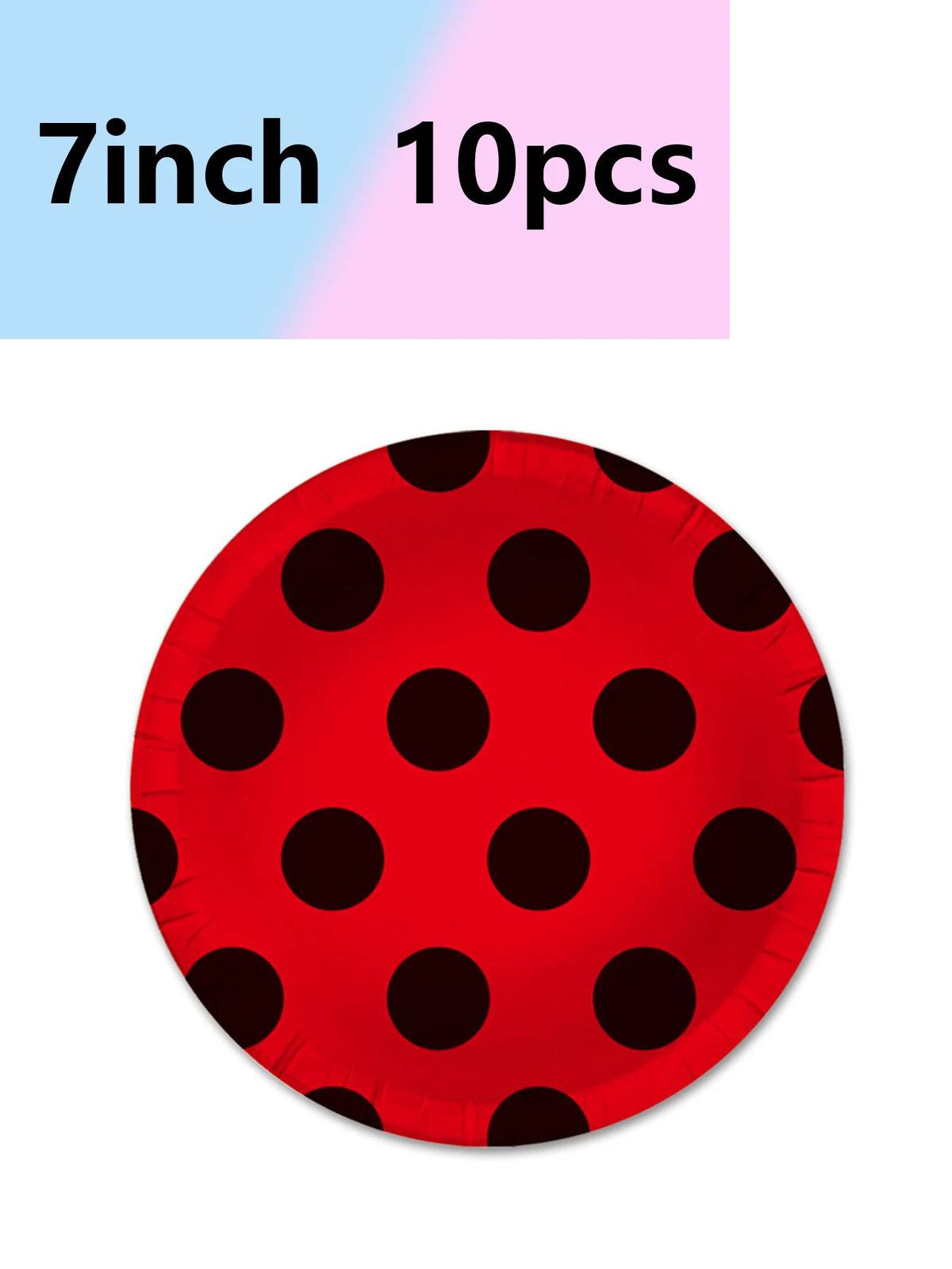 assiettes papier rouge motif points noires serviettes noires verres jetables fête thème coccinelle anniversaire