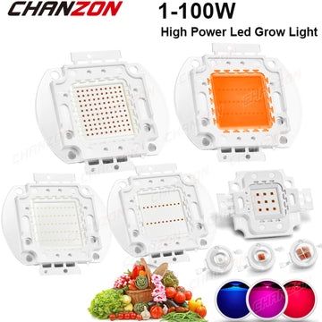 lampe led croissance horticole haute puissance spectre complet diodes rouge bleu plantes intérieur