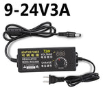 adaptateur électrique réglable tension sortie 3v 12v 24v entrée ac 100v 240v certification rohs