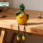 sculpture fruit ananas banane citron pomme résine cartoon opaque pieds jaunes noirs