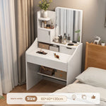 table maquillage moderne miroir lumineux tabouret blanc mdf chambre coucher