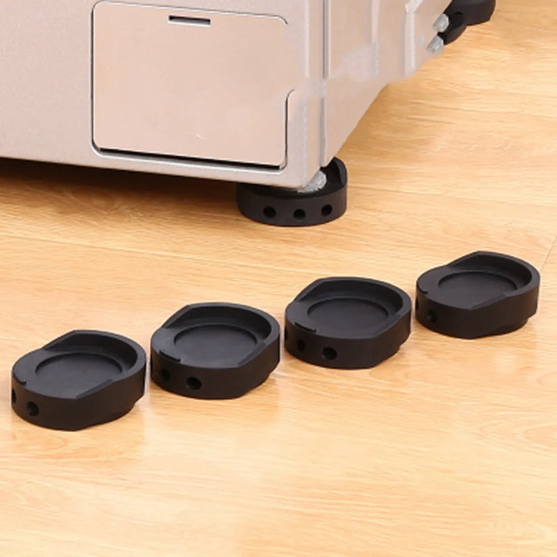 supports meubles anti vibration adhésifs noirs modernes meubles rond perforations pièces