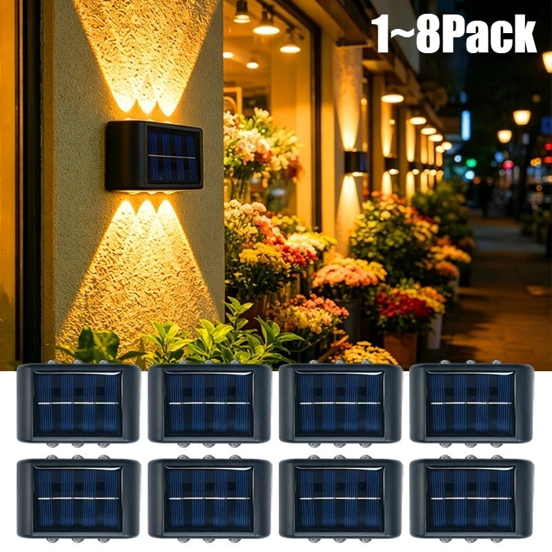 appliques murales solaires led modernes noires étanches leds intégrées extérieurambiante jardin terrace cloison moderne