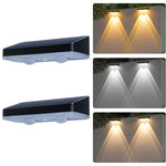 applique murale solaire moderne noire lumières led ip65 étanche cale