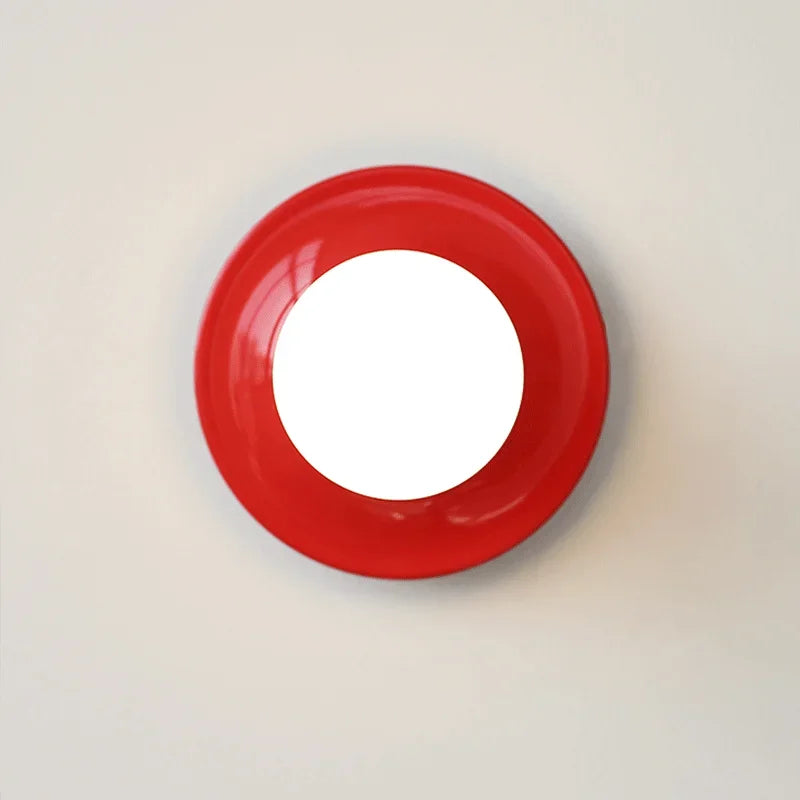 lampe murale moderne jaune rouge dorée minimaliste filament apparent fixée muralisée