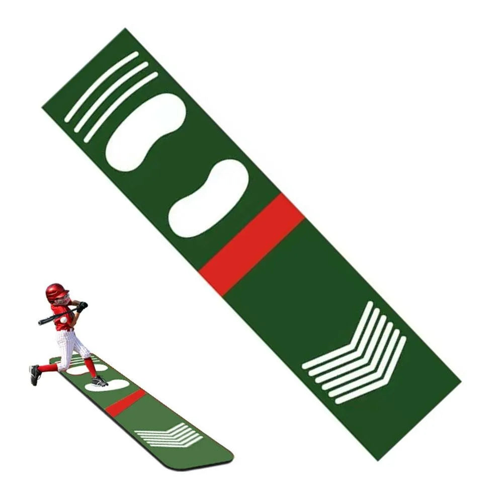tapis entraînement baseball enfants rouge vert noir lignes repère antidérapant portable chevron ovales