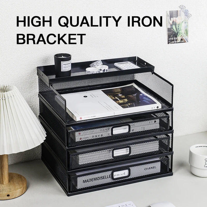 rangement multifonctionnel rack noir blanc vert maille métallique moderne document porte cartes étiquettes chanel
