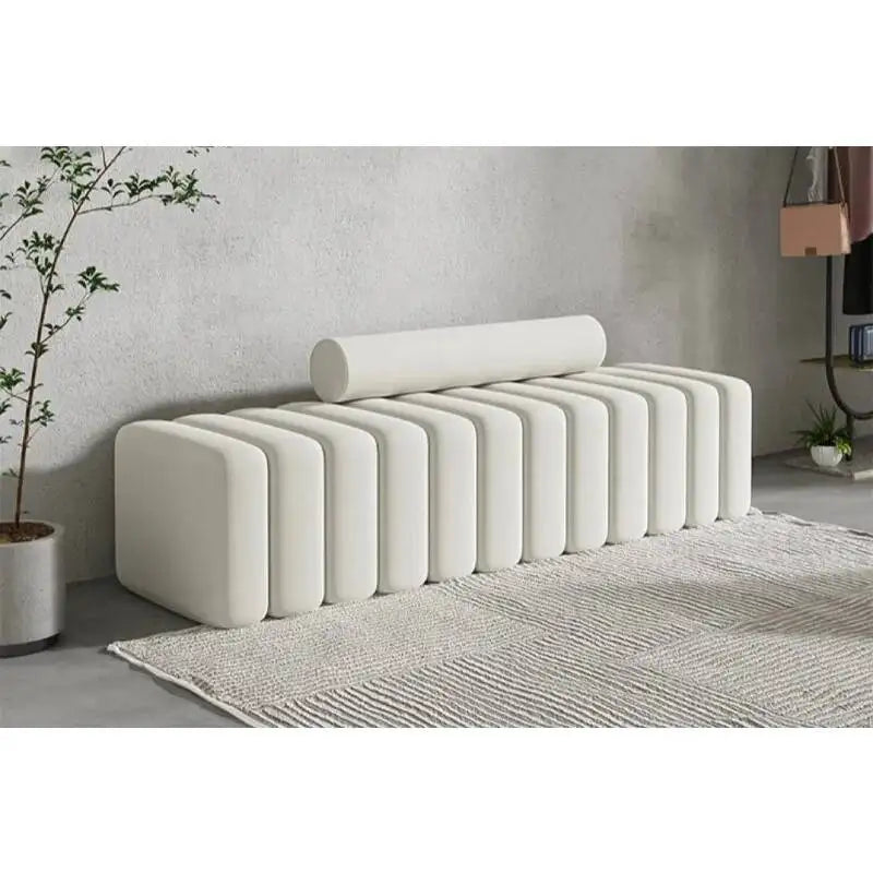 banc modulable velours orange noir blanc moderne salon confortable fixations invisibles coussins mobiles