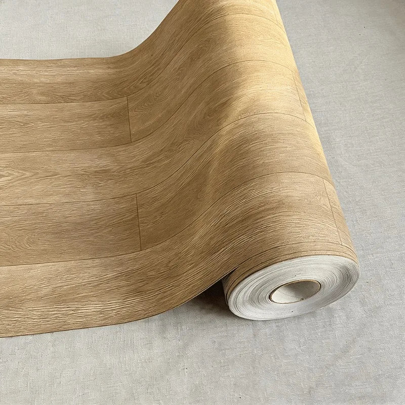 autocollants vinyle antidérapants sol salle bain bois moderne facile rouleau papier peint imitation naturelle