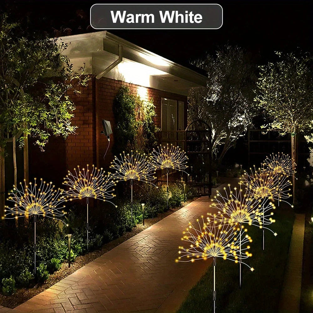 décorations solaires multicolores jardin fleurs feuilles coeurs modernes ip65 led modes fixations piquetsextérieur