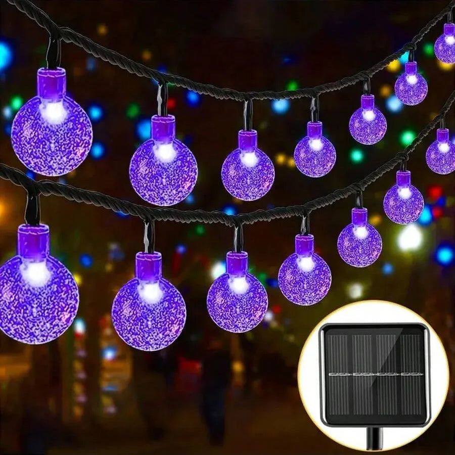 guirlande solaire lumineuse translucides modes éclairage moderne clips autoinstallation led