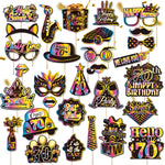 masques fête multicolores holographiques anniversaire noir blanc piquets variété motifs festive