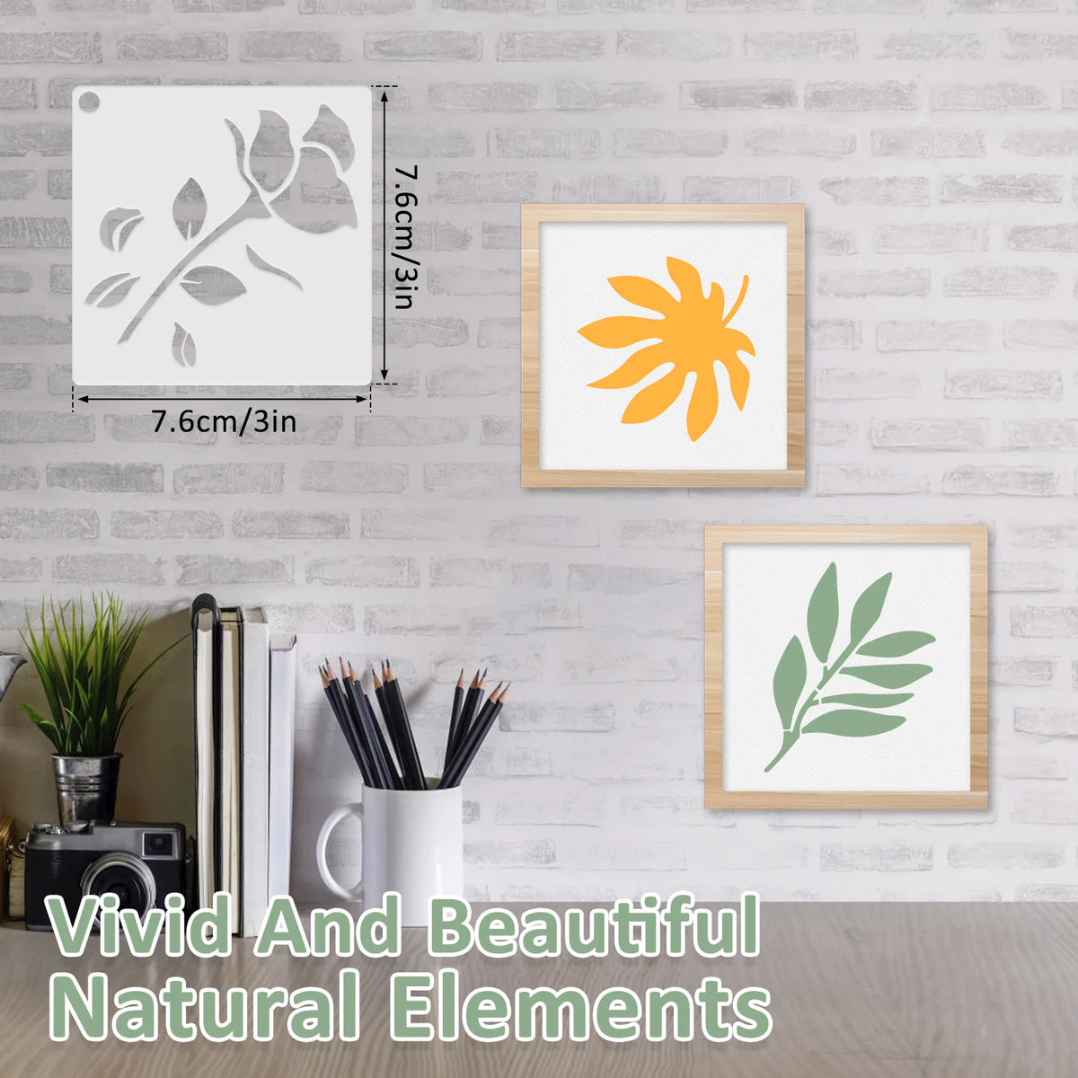 stencils peinture bois blanc motifs floraux oiseaux abeilles papillons artisanal bricolage