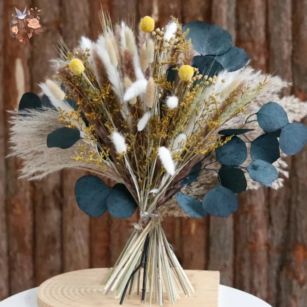 bouquet fleurs séchées naturelles décoration maison rustique bohème anniversaire mariage