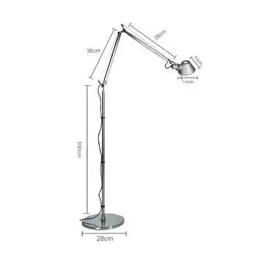 lampe moderne argentée réglable sans filaire opaquer nordiqueTouchable switch