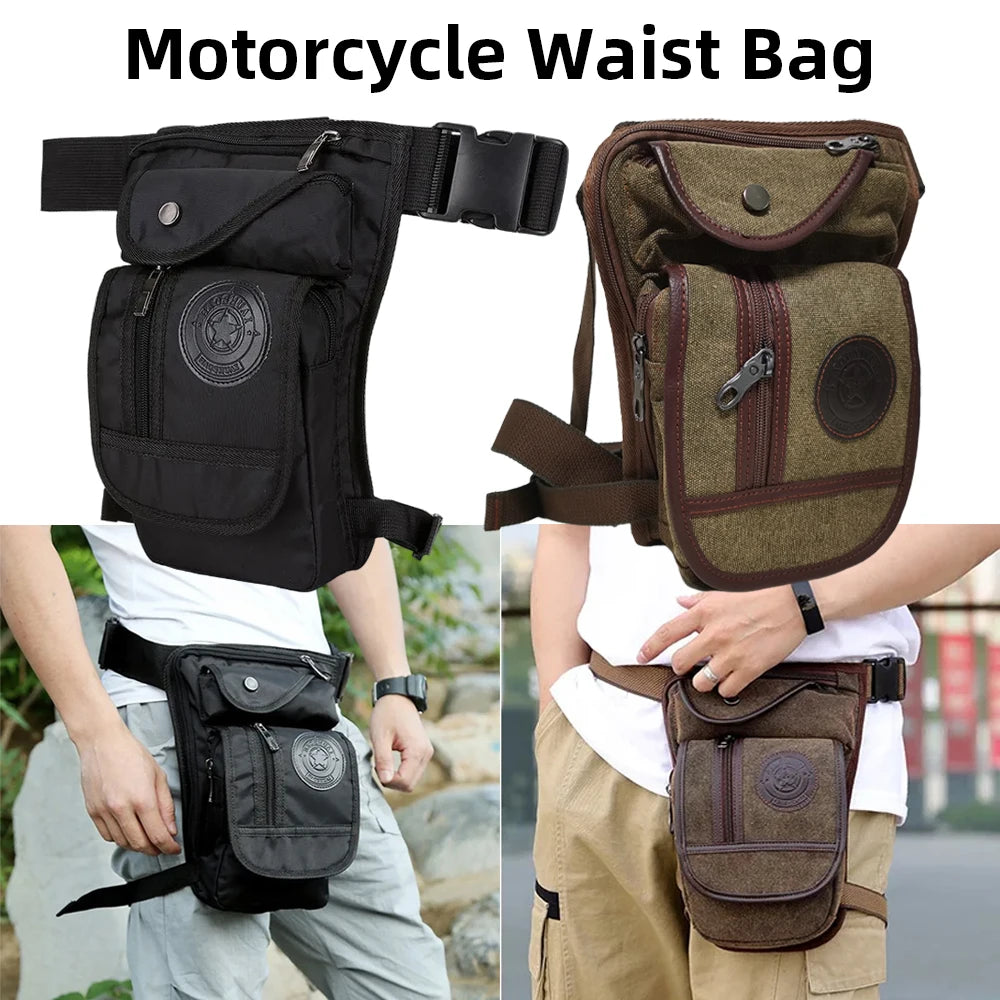 sac banane homme toile noir marron logo porte clés monnaie téléphone papeterie équipement sportif