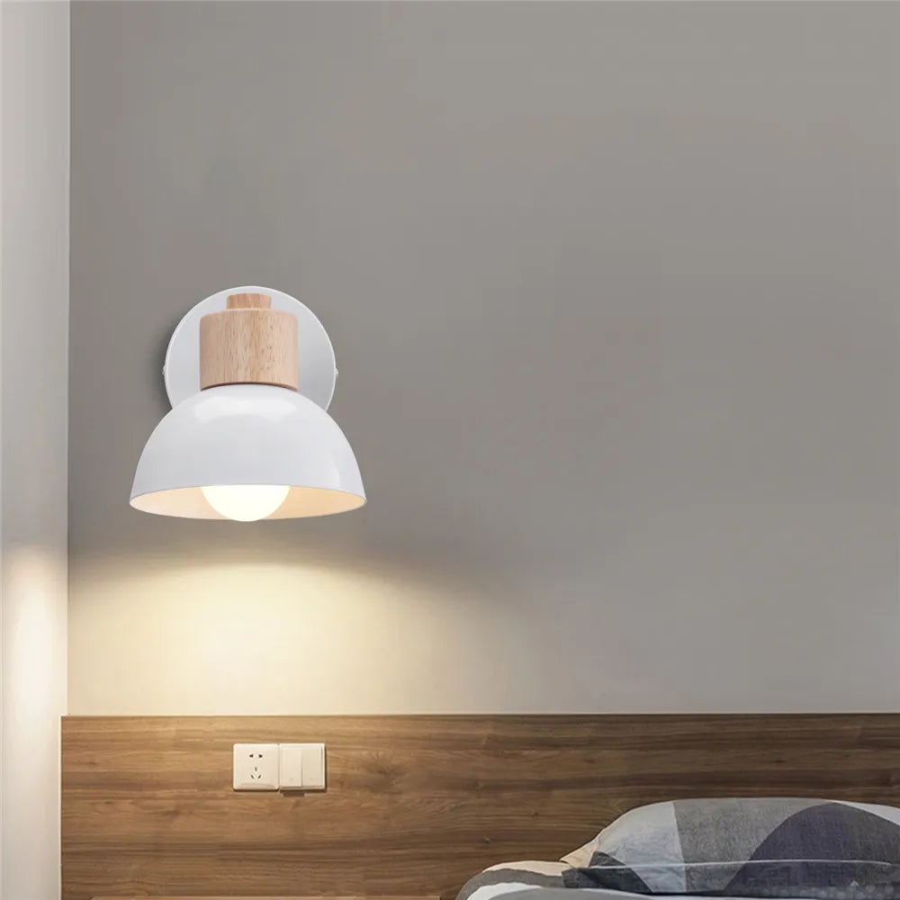 Luminaire mural bois blanc design moderne
