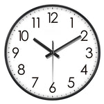 horloge murale quartz aiguille noir blanc simple facile lecture minimaliste sans tic tac moderne