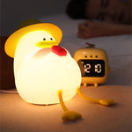 veilleuse led rechargeable canard mignon blanc jaune lampes enfants chambre coucher cadeau anniversaire