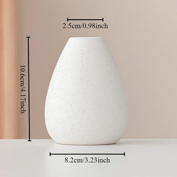 vase céramique blanc minimaliste ligne horizontale décoration intérieur table simpleOpaque