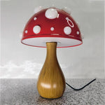 Lampe champignon branchée sur USB avec câble visible
