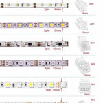connecteur led transparent moderne 2pin 3pin 4pin 5pin clips différents pratique