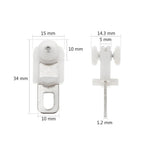 rideau roulette blanc moderne fixations accessoire pêne glissière tissu chanvre robuste utilitaire flexible poulie