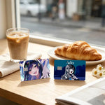 autocollants protection cartes credit dessin anime personnalisables adhésifs modernes bleu noir violet
