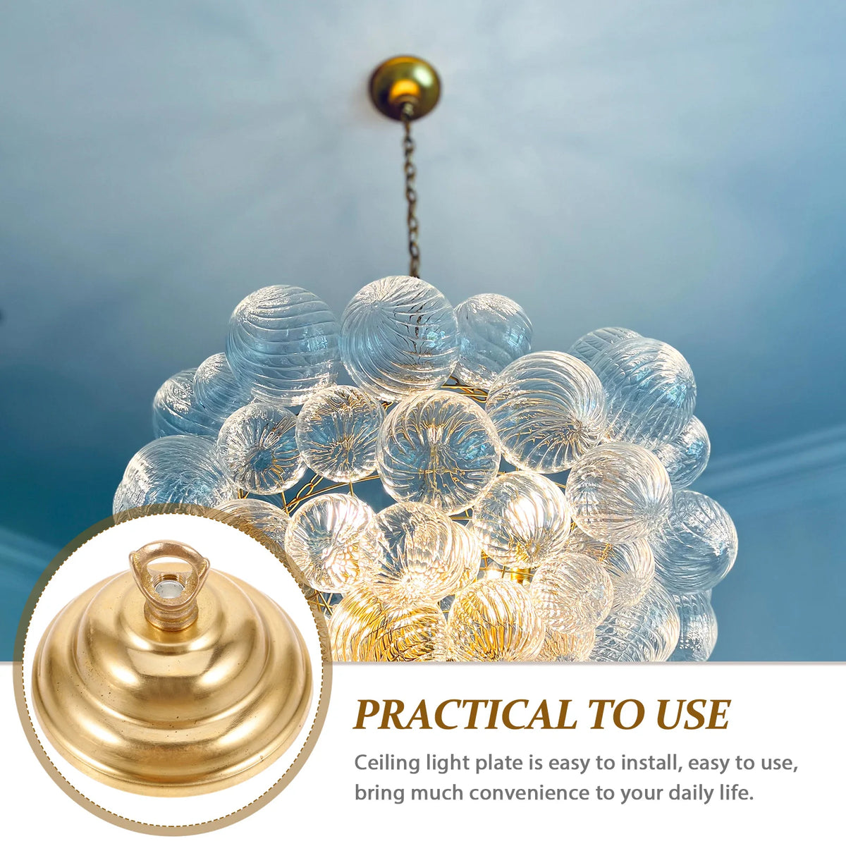 Plaque de plafond en cuivre pour lustre