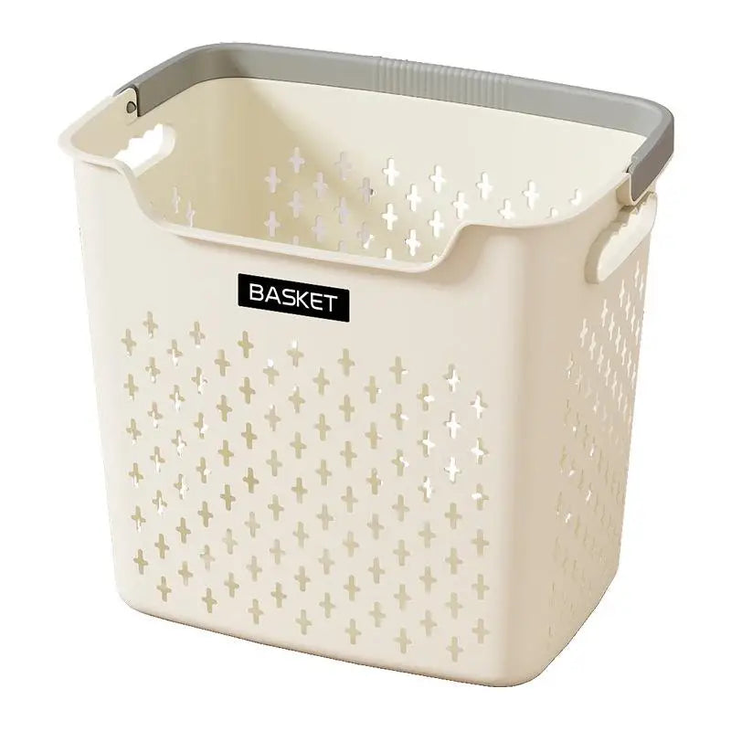 panier linge gris clair moderne poignées capacité grande rangement chambre bain pratique