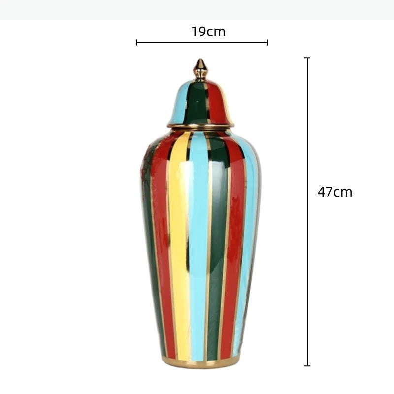 vases decoratifs couverts couleur brillants moderne decoration maison rouge vert bleu