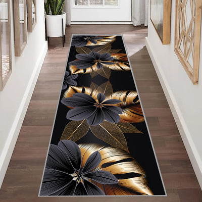 Tapis de course long blanc pour cuisine en polyester