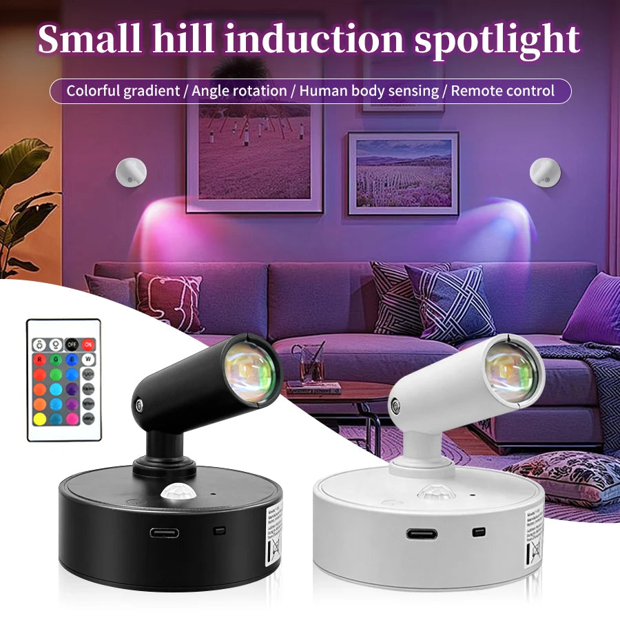 lampe murale led rechargeable rgb tactile aimantée contemporaine chambre cuisine minimaliste
