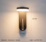 lampe murale moderne noire blanche interrupteur led chambre coucher salon entree