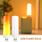 veilleuse led effet flamme simulée sans danger blanc orange moderne