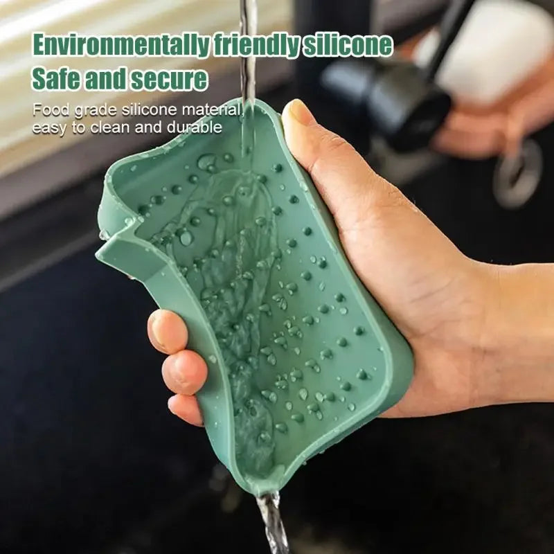 support savon silicone gris rose vert moderne salle bain drainage antidérapant