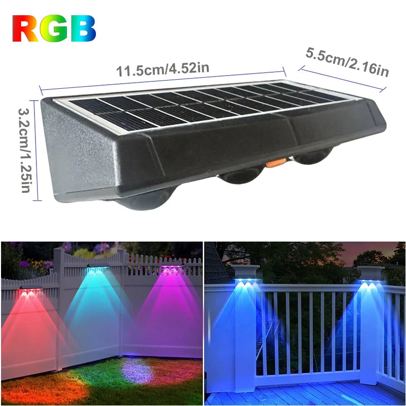 projecteur solaire led rgb noir ip65 étanche autonome décoration extérieure jardin cour