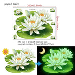 autocollants décoration maison motifs animaux félins yeux sourires fleurs lotus fougères rochers