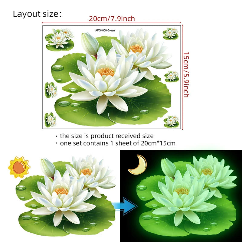 autocollants décoration maison motifs animaux félins yeux sourires fleurs lotus fougères rochers