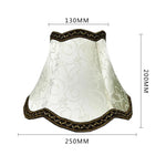 abat jour tissu floral broderie franges beige luxe décoration lampe table murale moderne