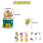 accessoires fête spongebob happy birthday ballons bannières cupcakes toppers anniversaire enfants thèmes cartoon