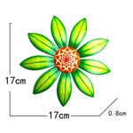 décoration murale fleurs stylisées feuilles modernes vert rouge bleu jaune ornement mural chambreextérieur