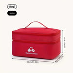trousse médecine rouge réutilisable sac rangement oxford pratique compartiments médicaments première aide emergencesécole
