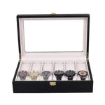 boîte montres rouge foncé bois velours classique cadenas doré places montres