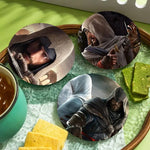 coasters multicolores assassin's creed personnages réalistes table hygiène bois écofriendly moderne domestique