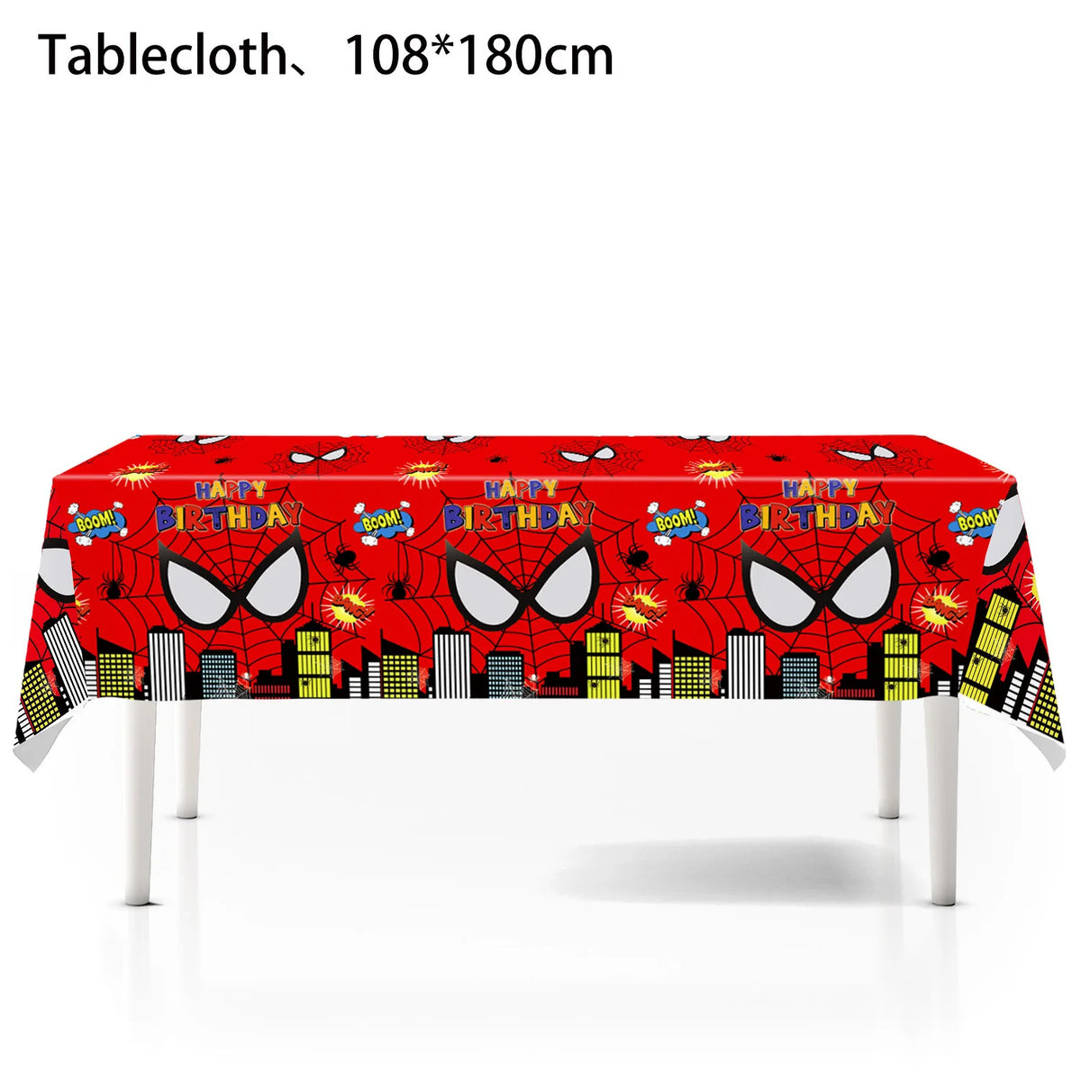 nappe jetable spiderman rouge bleu anniversaire fête thème super héros decoration enfants happy birthday